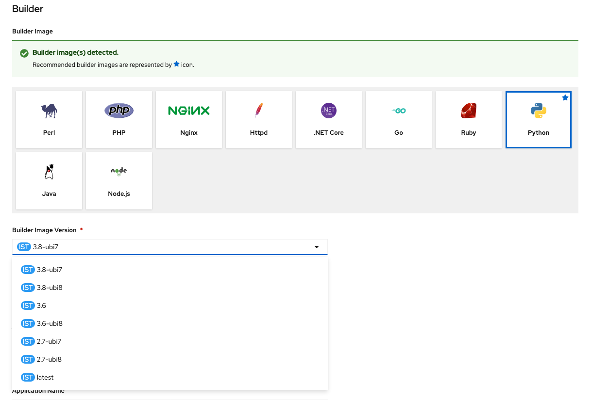 Python Builder Image